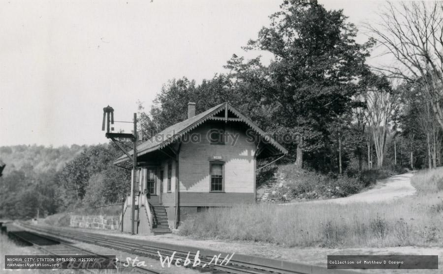 Postcard: Boston & Maine Railroad Station, Webb, New Hampshire